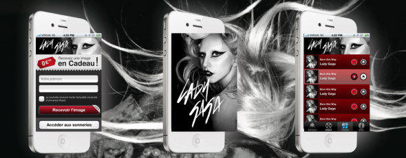 Lady Gaga dans votre iPhone