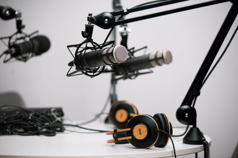 Photo de microphones